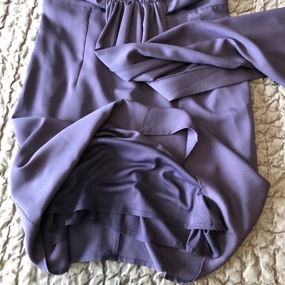 Naked Zebra Pleated Front Dress Purple NWT Small - Picture 8 of 13